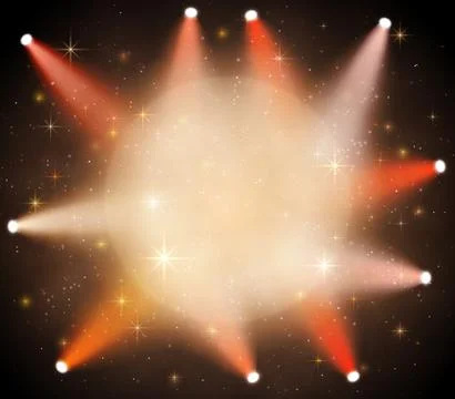 Spotlight on Circle with Space for your Text. Stock Illustration