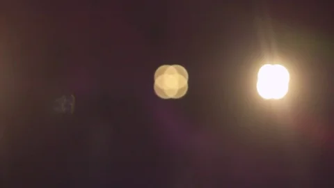 Spotlight on the concert defocusing Stock Footage