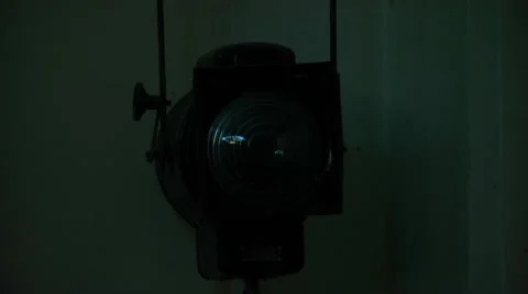 Spotlight in the dark Stock Footage 46636142