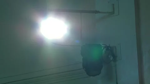 Spotlight in the dark Stock Footage 46636232