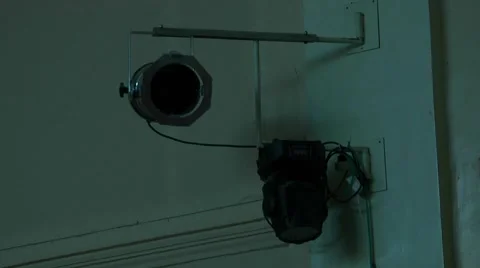 Spotlight in the dark Stock Footage 46636238