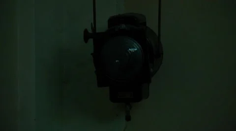 Spotlight in the dark Stock Footage 46636269