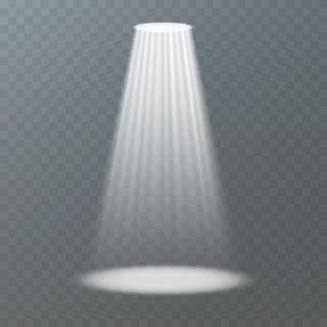 Spotlight Effect on a Transparent Background Designed for Various Media Stock Illustration