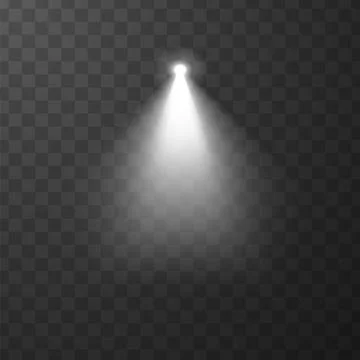Spotlight effect on transparent background vector illustration Stock Illustration