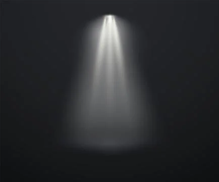 Spotlight effect. Vector progecrot ray in studio. Abstract theater scene. White Stock Illustration