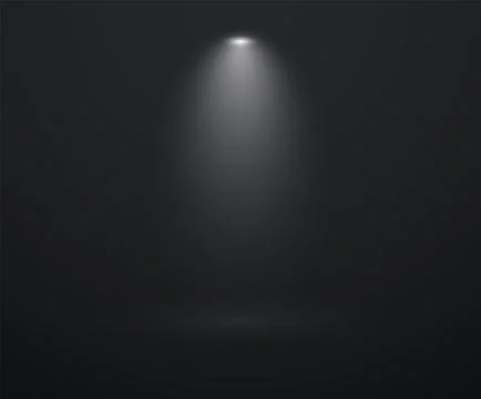 Spotlight effect. Vector progecrot ray in studio. Abstract theater scene. White Stock Illustration