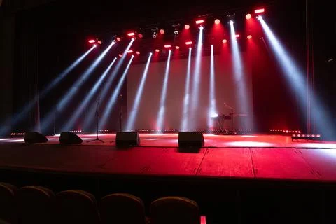 A spotlight on an empty stage. Stock-Fotos