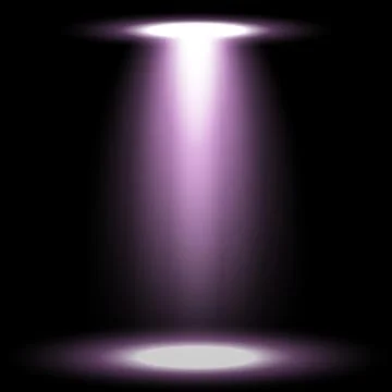 Spotlight glow effect, light beam, purple color Stock Illustration