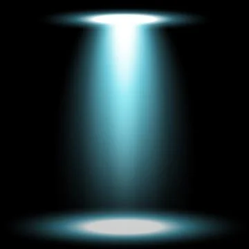Spotlight glow effect, light beam, aqua color Stock Illustration