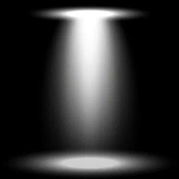 Spotlight glow effect, light beam, white color Stock Illustration