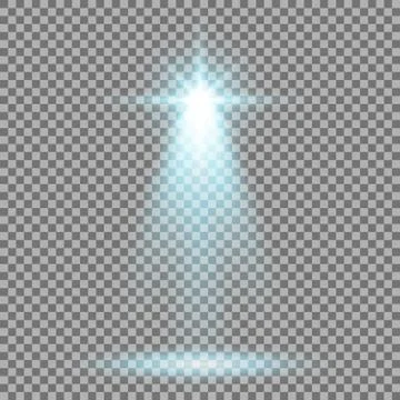 Spotlight glow effect, light beam, aqua color Stock Illustration