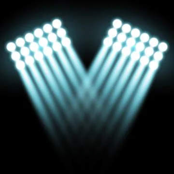 Spotlight glow effect, light beams, aqua color Stock Illustration