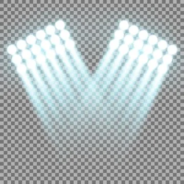 Spotlight glow effect, light beams, aqua color Stock Illustration