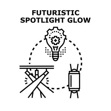 Spotlight glowing concept for innovative presentation Stock Illustration
