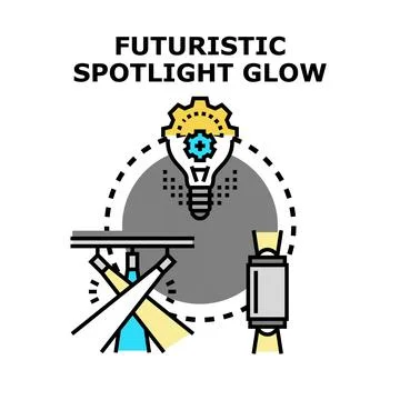 Spotlight glowing concept for innovative presentation Stock Illustration