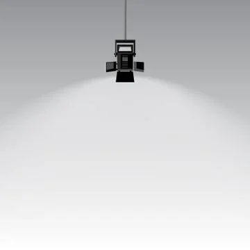Spotlight on gray background Stock Illustration