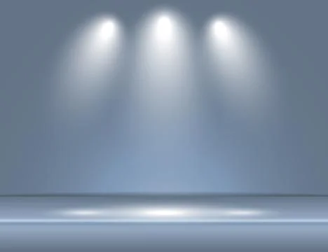 Spotlight gray blue light rays room studio background vector 스톡 일러스트