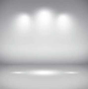 Spotlight Gray Light Rays Room Studio Background Vector Stock Illustration