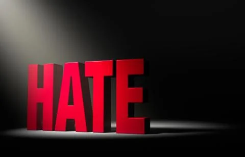 A spotlight on hate Stock Illustration