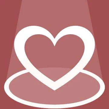 Spotlight heart Stock Illustration