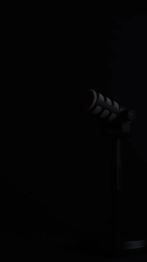 The spotlight highlights the microphone 動画素材 280873177