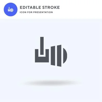 Spotlight icon vector, filled flat sign, solid pictogram isolated on white, l Stock Illustration