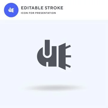 Spotlight icon vector, filled flat sign, solid pictogram isolated on white, l 스톡 일러스트