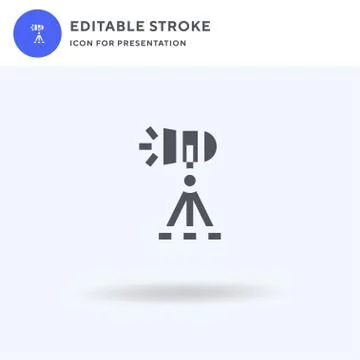 Spotlight icon vector, filled flat sign, solid pictogram isolated on white, l Stock Illustration