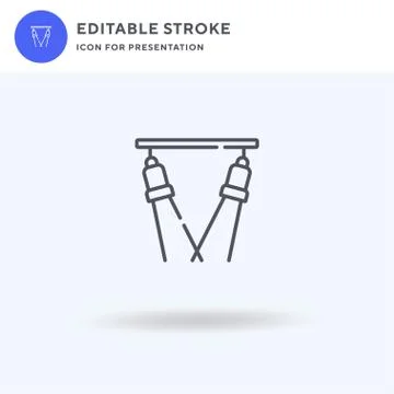 Spotlight icon vector, filled flat sign, solid pictogram isolated on white, logo Illustrazione stock