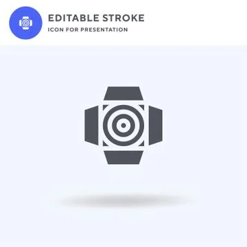 Spotlight icon vector, filled flat sign, solid pictogram isolated on white, logo イラスト素材