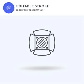 Spotlight icon vector, filled flat sign, solid pictogram isolated on white, logo 스톡 일러스트