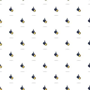 Spotlight icons creating a repeating pattern on a white background Stock Illustration
