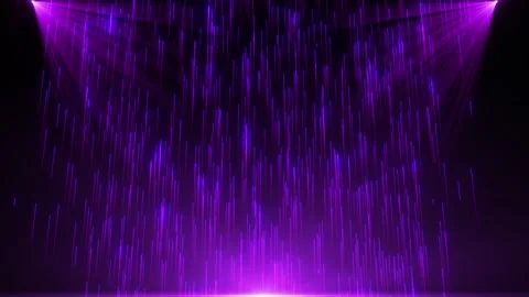A spotlight illuminates the background of the stage. Animation of shiny dust Stock Footage 286432163