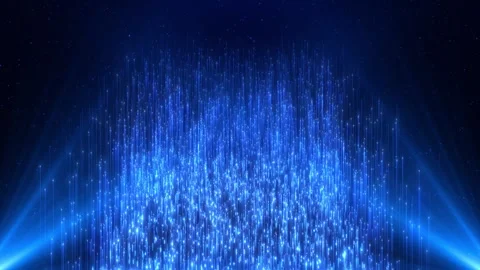 A spotlight illuminates the background of the stage. Shining dust particles Stock Footage 270231970