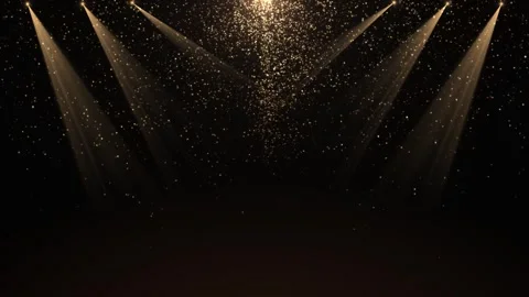 A spotlight illuminates the background of the stage. Spotlight Stock Footage 275337435