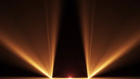 A spotlight illuminates the background of the stage. Spotlights of bright Stock Footage 285750253