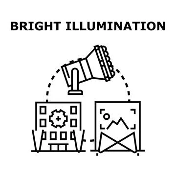 Spotlight illuminating creative visual and technology concepts 스톡 일러스트