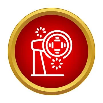 Spotlight illuminating event stage or performance icon Illustrazione stock