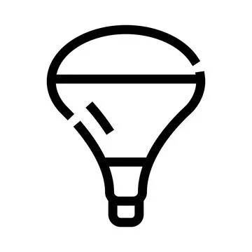 Spotlight illumination light bulb creative icon concept Illustrazione stock