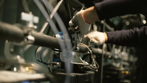 Spotlight installation Video stock 131043787