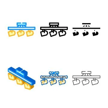 Spotlight lamp ceiling color icon vector mix Stock Illustration