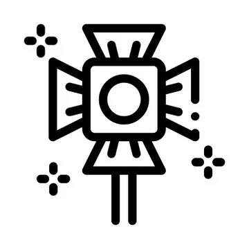 Spotlight Lamp Icon Vector Outline Illustration Illustrazione stock