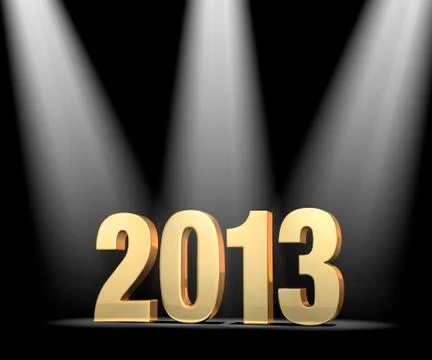 Spotlight on new year 2013 Stock Illustration
