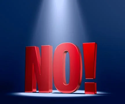 Spotlight on no Illustrazione stock