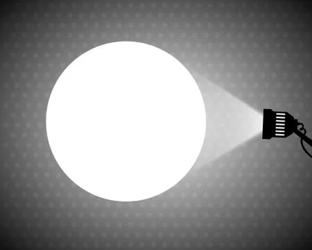 Spotlight projecting to blank wall Stock-Illustration