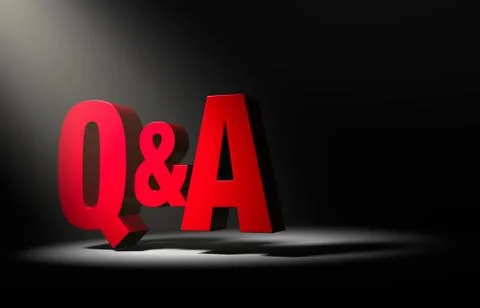 Spotlight On Question And Answer Illustrazione stock