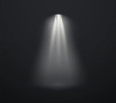 Spotlight rays. Vector glowing light effect. Party projectors set Stock Illustration