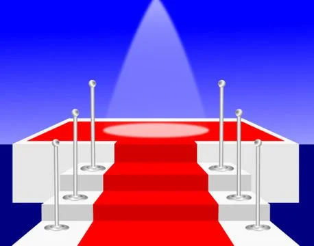 Spotlight on a red carpet stage Stock Illustration