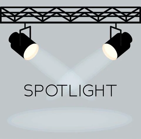 Spotlight reflector illustration Stock Illustration