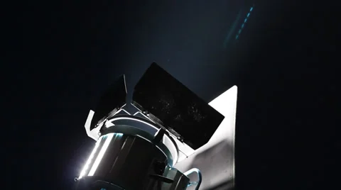 Spotlight reflector at night Stock Footage 39935621